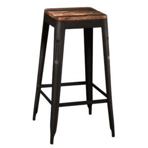 Sgabello Bar Nero, Linea Cook