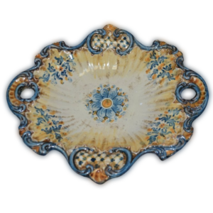Centrotavola Barocco 38 x 33 cm ceramiche di Caltagirone collezione Sofia, La Maiolica Calatina